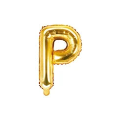 Folienballon Buchstabe "P" gold 35 cm