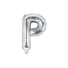 Folienballon Buchstabe "P" silber 35 cm
