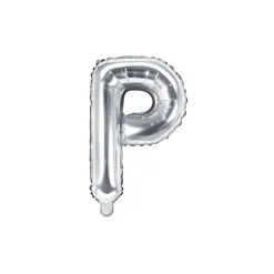 Folienballon Buchstabe "P" silber 35 cm