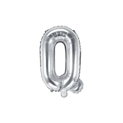 Folienballon Buchstabe "Q" silber 35 cm