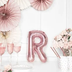 Folienballon Buchstabe "R" roségold 35 cm