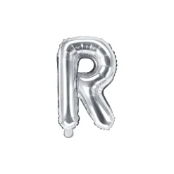 Folienballon Buchstabe "R" silber 35 cm