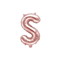 Folienballon Buchstabe "S" roségold 35 cm