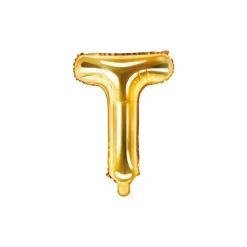Folienballon Buchstabe "T" gold 35 cm