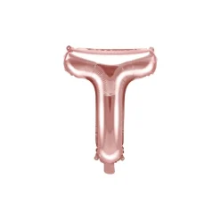 Folienballon Buchstabe "T" roségold 35 cm