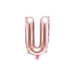 Folienballon Buchstabe "U" roségold 35 cm