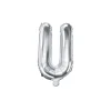 Folienballon Buchstabe "U" silber 35 cm
