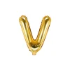 Folienballon Buchstabe "V" gold 35 cm