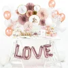 Folienballon Buchstabe "V" roségold 35 cm