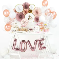 Folienballon Buchstabe "V" roségold 35 cm