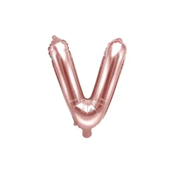 Folienballon Buchstabe "V" roségold 35 cm