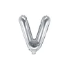 Folienballon Buchstabe "V" silber 35 cm