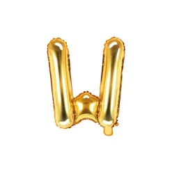 Folienballon Buchstabe "W" gold 35 cm