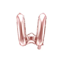 Folienballon Buchstabe "W" roségold 35 cm