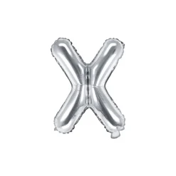 Folienballon Buchstabe "X" silber 35 cm