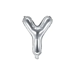 Folienballon Buchstabe "Y" silber 35 cm