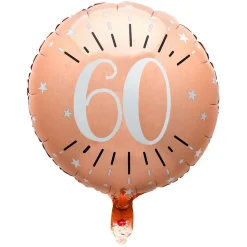Folienballon "60. Geburtstag" roségold Ø 45 cm