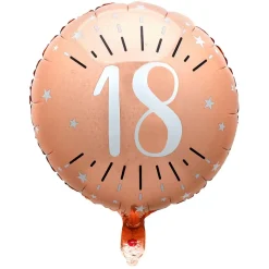 Folienballon "18. Geburtstag" roségold Ø 45 cm