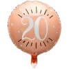 Folienballon "20. Geburtstag" roségold Ø 45 cm