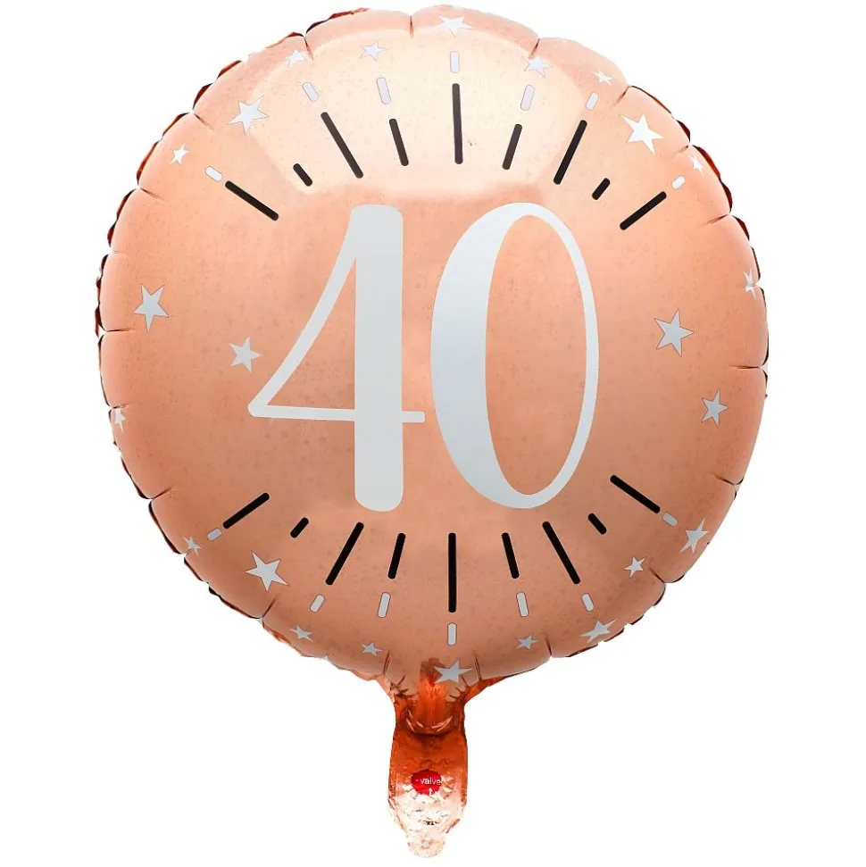 Folienballon "40. Geburtstag" roségold Ø 45 cm