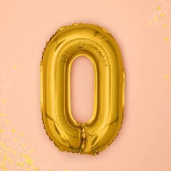 Folienballon "0" gold 35cm