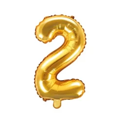 Folienballon "2" gold 35 cm