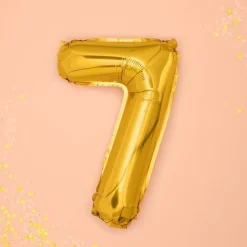 Folienballon "7" gold 35cm