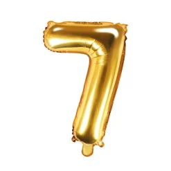 Folienballon "7" gold 35cm