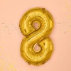 Folienballon "8" gold 35cm
