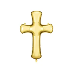 Folienballon goldenes Kreuz 74,5 x 103,5 cm