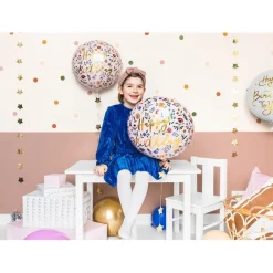 Folienballon Happy Birthday Blumen Ø 35 cm