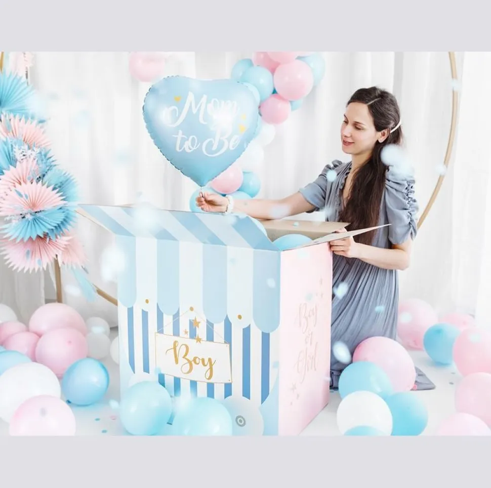 Folienballon Herz "Mom to be" hellblau 35cm