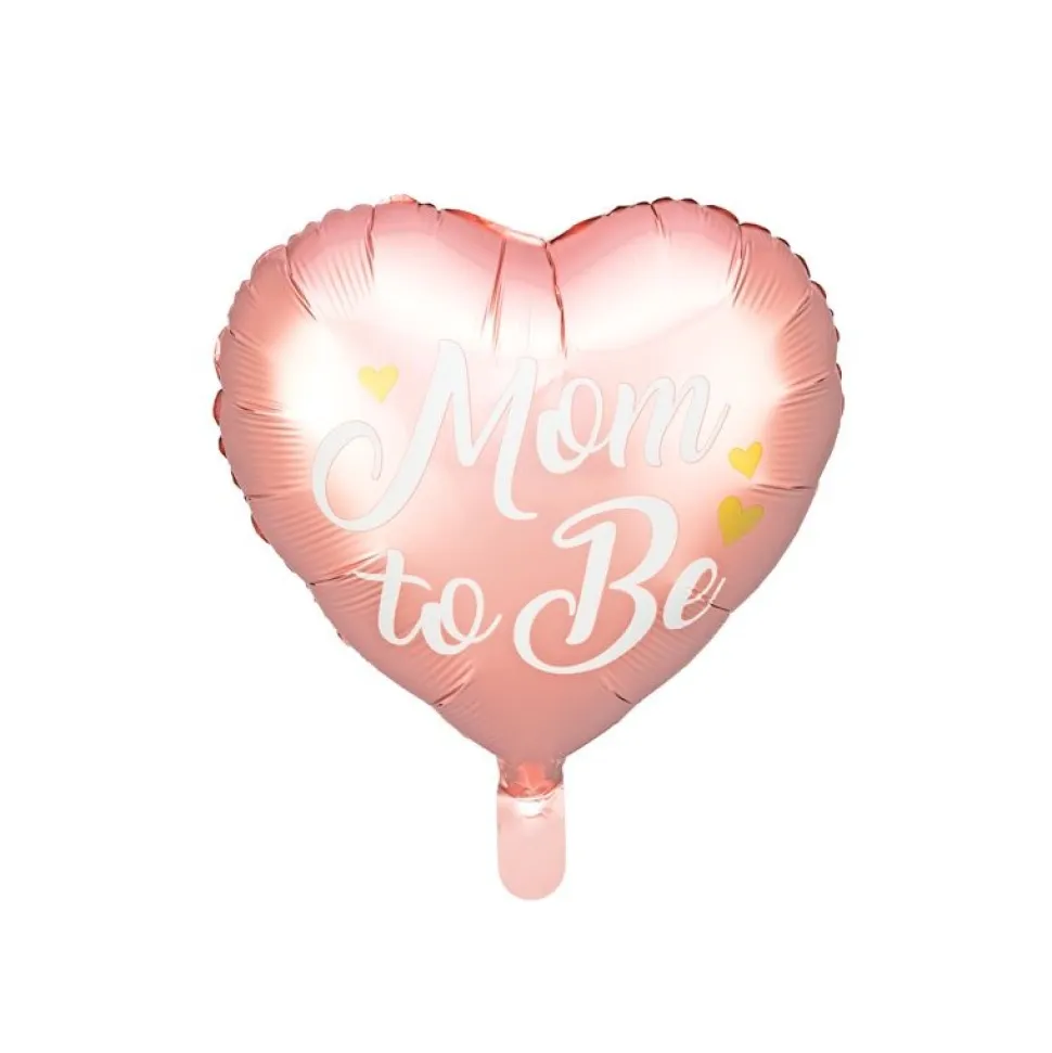 Folienballon Herz "Mom to be" rosa 35cm