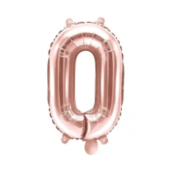 Folienballon "0" roségold 35cm