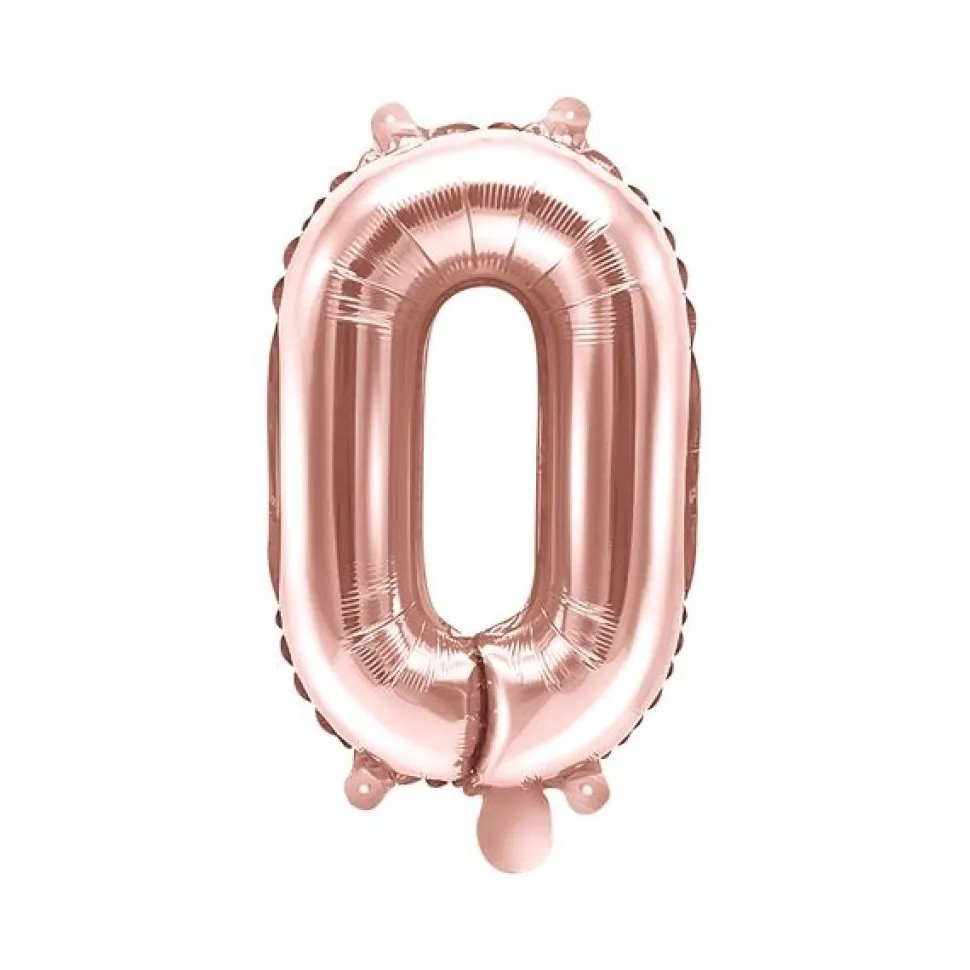 Folienballon "0" roségold 35cm