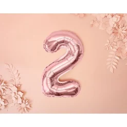 Folienballon "2" roségold 35 cm