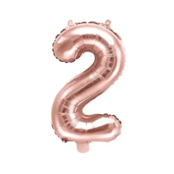 Folienballon "2" roségold 35 cm