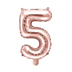 Folienballon "5" roségold 35 cm