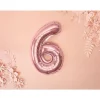 Folienballon "6" roségold 35 cm