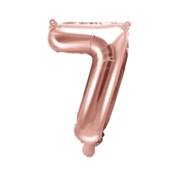 Folienballon "7" roségold 35 cm