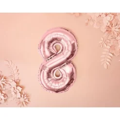 Folienballon "8" roségold 35 cm