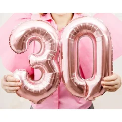 Folienballon Set 30. Geburtstag roségold