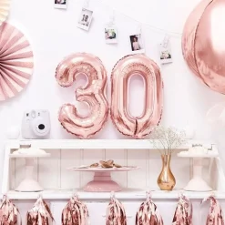 Folienballon Set 30. Geburtstag roségold
