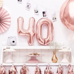 Folienballon Set 40. Geburtstag roségold