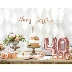 Folienballon Set 40. Geburtstag roségold