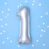 Folienballon "1" silber 35 cm