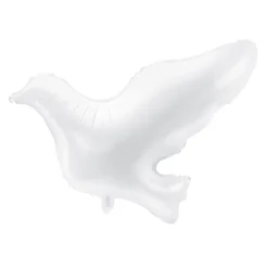 Folienballon "Weiße Taube" 77 x 66 cm