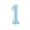 Folienballon Zahl "1" blau 86 cm