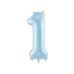 Folienballon Zahl "1" blau 86 cm