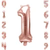 Folienballon Zahlen 0 - 9 roségold 86 cm